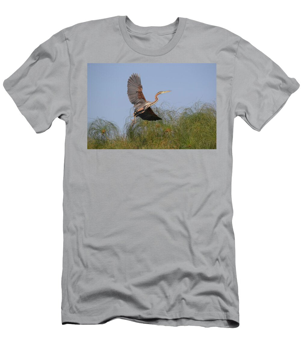 Goliath Heron Taking Flight Chobe National Park Ann Steve Toon Natureplcom T-Shirt