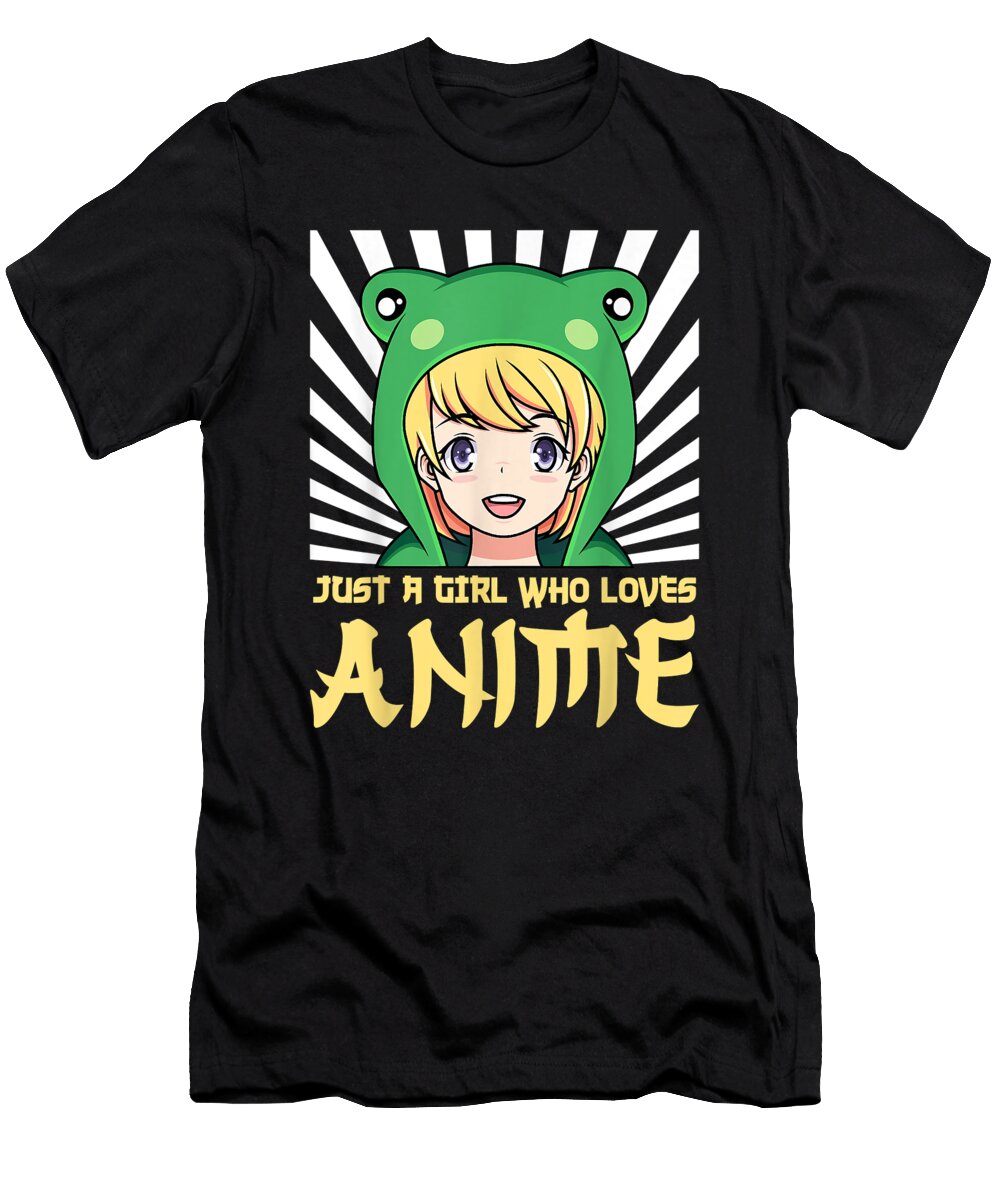 Good Placidity a Girl Who Loves Anime Manga Waifu Kawaii Manga Gift for Fans Ezone Prints T-Shirt