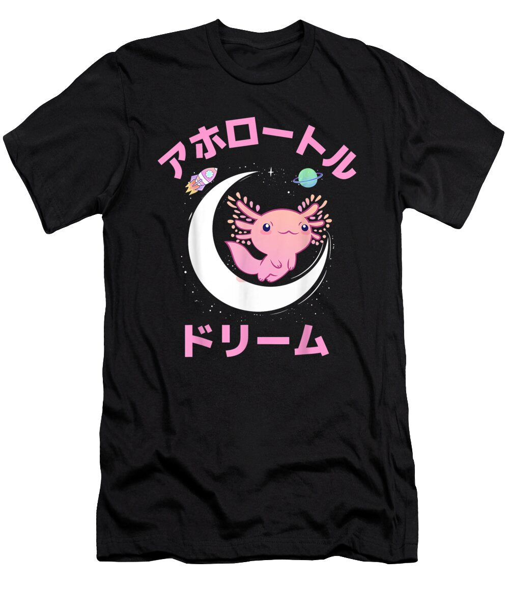 Good Placidity Axolotl Anime Japan Kawaii Pastel Goth Aesthetic Nu Goth Cute Fans Ezone Prints T-Shirt