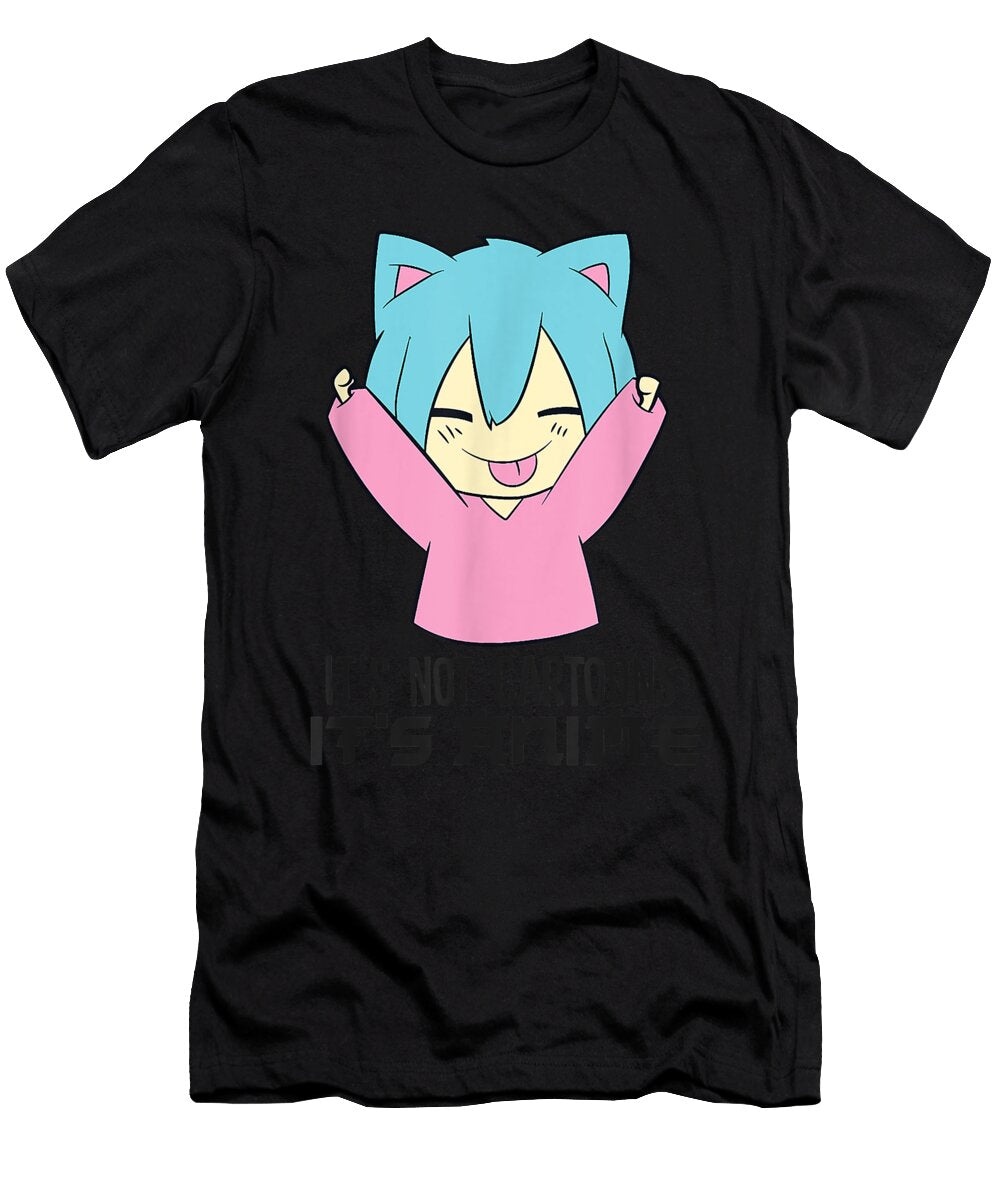 Good Placidity Its Not Cartoons Its Anime Kawaii Anime Retro Wave Ezone Prints T-Shirt