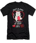 Goodness Just a Girl Who Loves K Pop and Cats Cute Anime Kawaii Cat Fan Ezone Prints T-Shirt