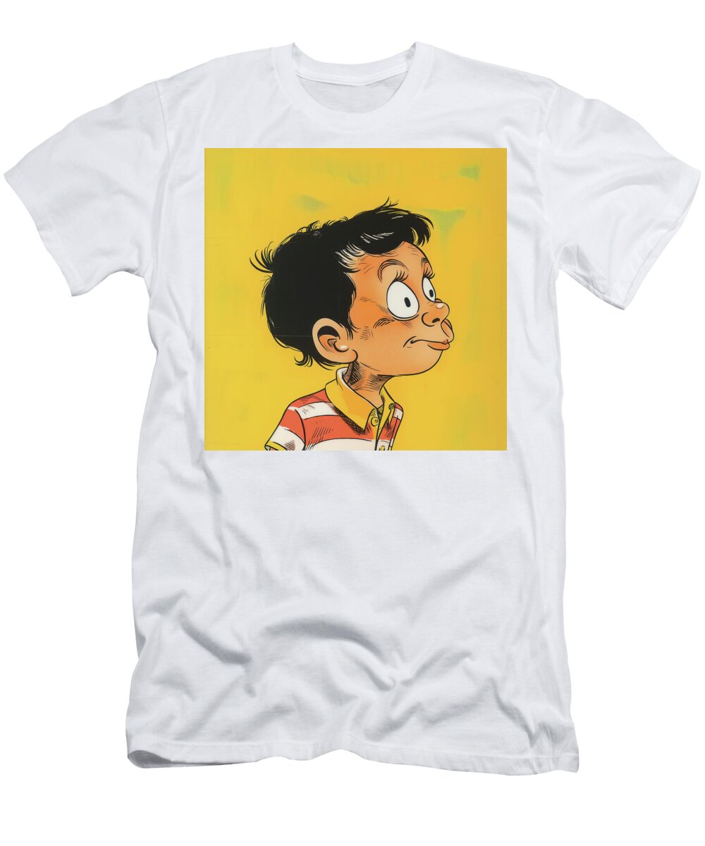 Goofy Face Boy Comic Book Art 85 Mad Paperairplanes T-Shirt