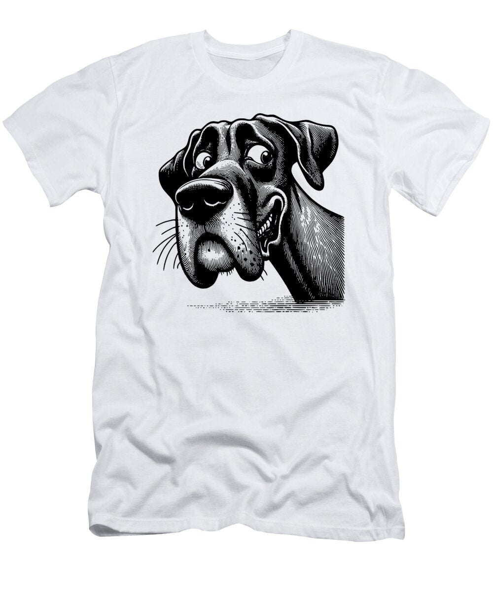 Goofy Giant Adorable Large Gentle Dog Lover Dane Studi Alex T-Shirt