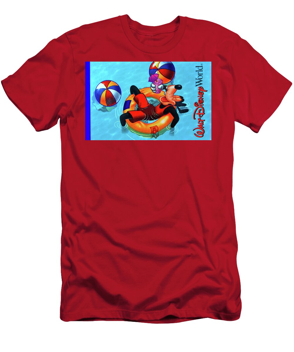 Goofy in the Pool 2001 Wdw Park Ticket David Lee Thompson T-Shirt