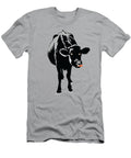 Goofy Looking Black Cow Licks Her Nose Susan Vineyard T-Shirt