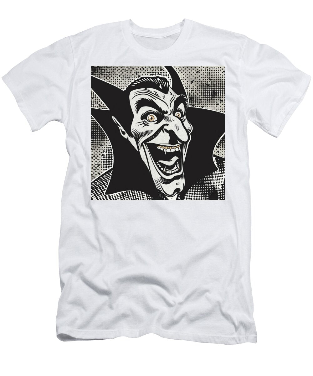 Goofy Vampire Villain Comic Book Art 52 Mad Paperairplanes T-Shirt