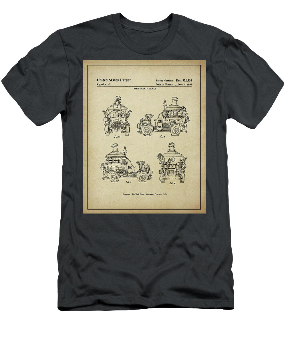 Goofys Fire Engine Patent Dale Kincaid T-Shirt