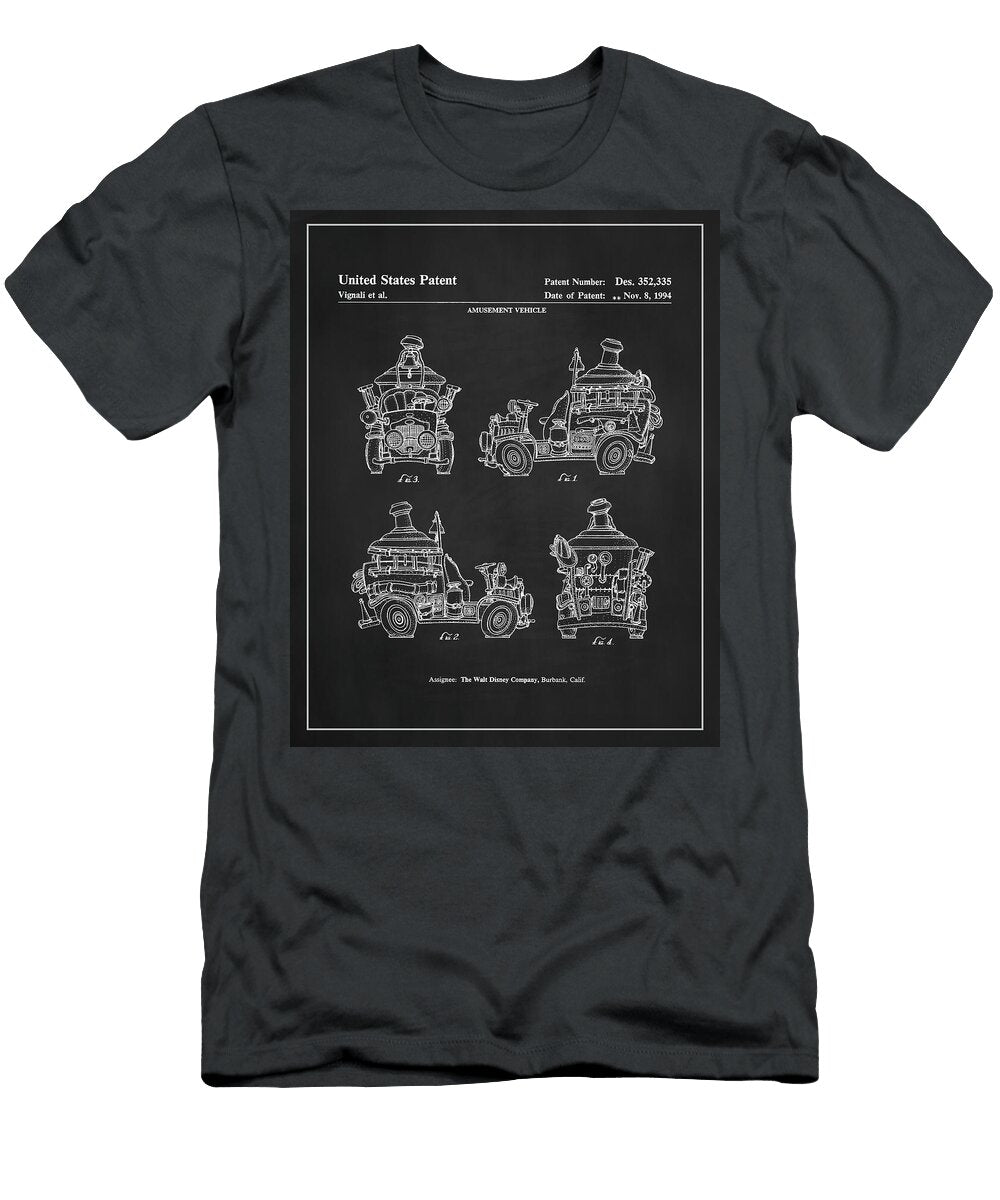 Goofys Fire Engine Patent Drawing Dale Kincaid T-Shirt