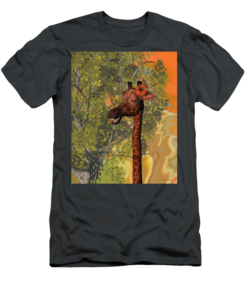 Gossiping Giraffe Judi Suni Hall T-Shirt