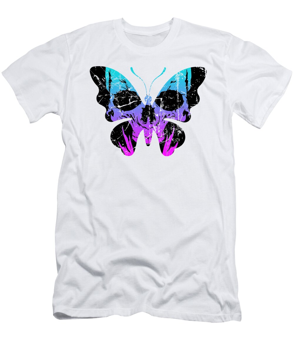 Gothic Butterfly Skull Bones Skeleton Death Grave Aesthetic Dark Toms Store T-Shirt
