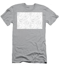 Gray and White Wacky Retro Circle Pattern Petite Pattern Minimal Graphic Designs T-Shirt