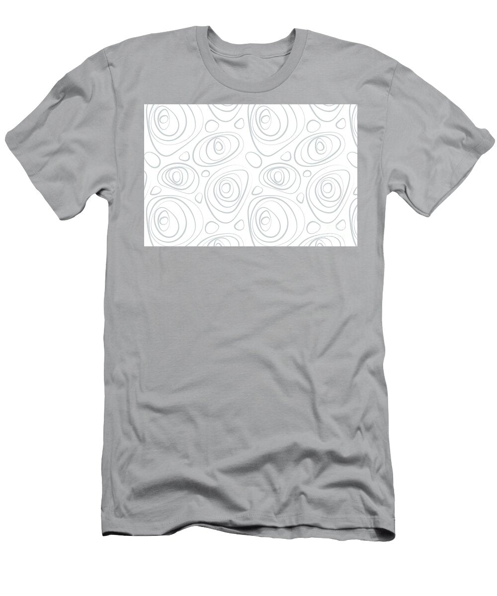 Gray and White Wacky Retro Circle Shape Pattern Petite Pattern Minimal Graphic Designs T-Shirt