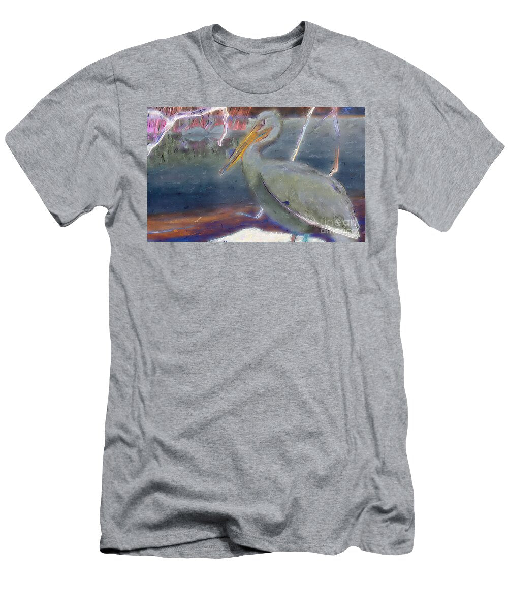 Gray Pelican Modern Art T-Shirt
