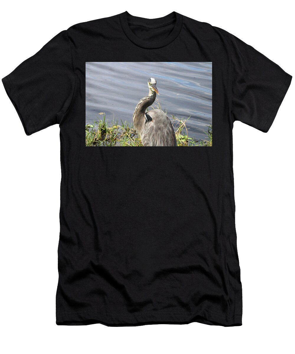 Great Blue Heron Nick Named Goofy Neck Carol Vandenbelt T-Shirt