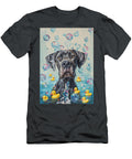 Great Dane Dog Enjoying a Bubbly Bath Adrien Efren T-Shirt