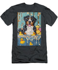 Greater Swiss Mountain Dog Frolicking in a Bubbly Bathtub Adrien Efren T-Shirt
