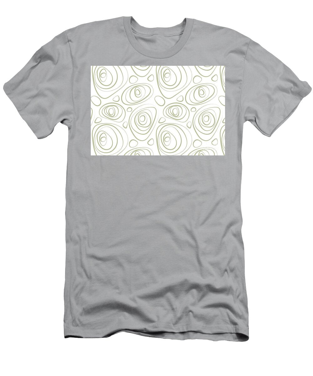 Green and White Wacky Retro Circle Pattern Pairs Diamond Vogel 2022 Popular Colour Rediscover 0408 Petite Pattern Minimal Graphic Designs T-Shirt