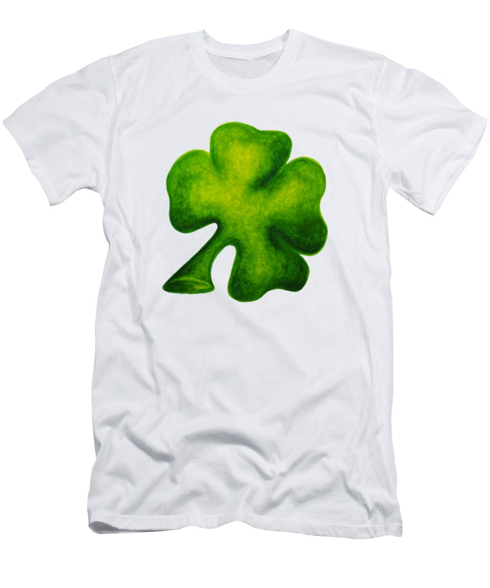 Green Bubbly Four Leaf Clover Iris Richardson T-Shirt
