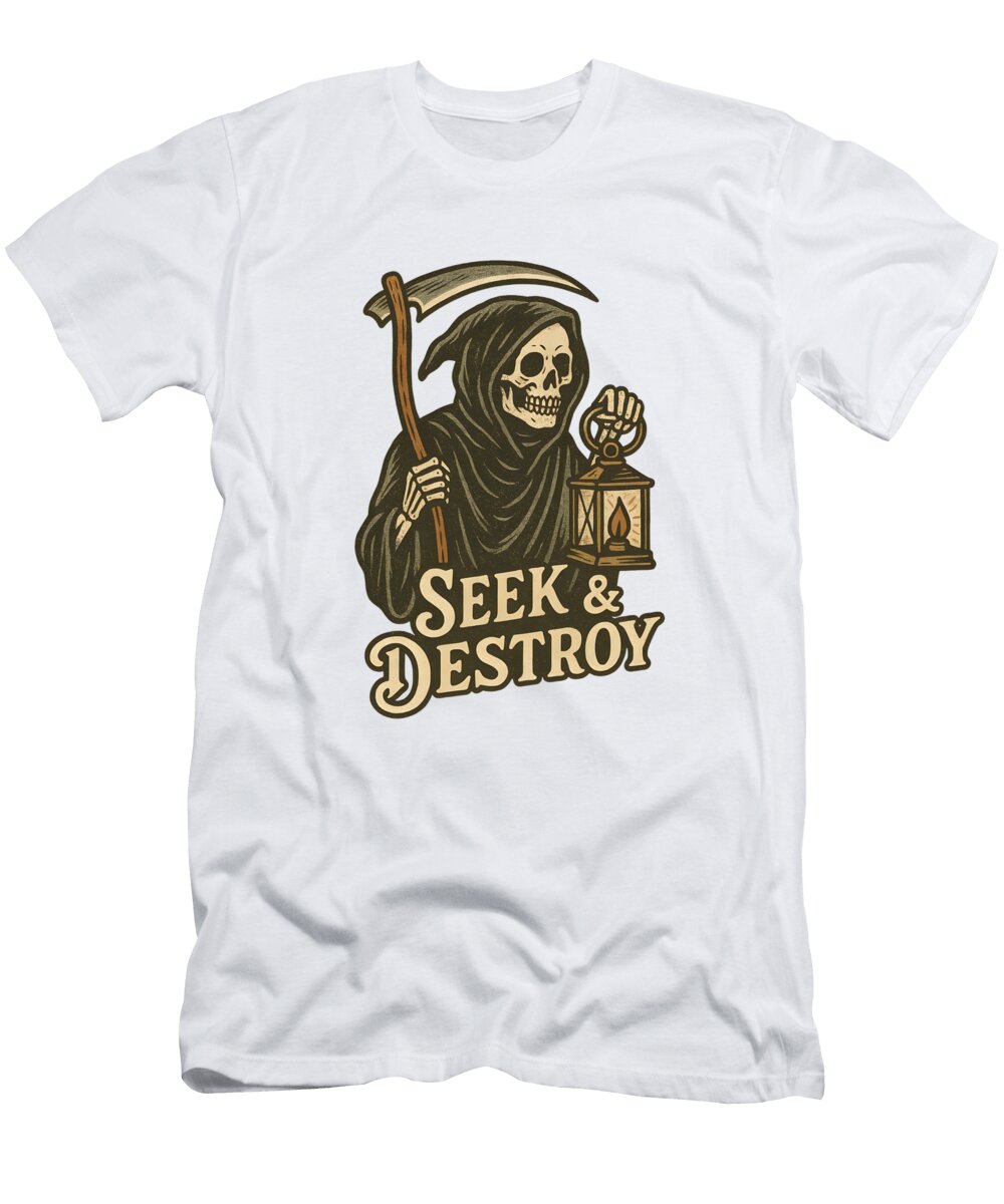 Grim Reaper with Lantern Mounir Khalfouf T-Shirt