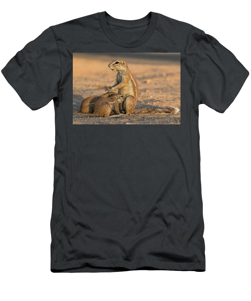 Ground Squirrels Suckling Young Kgalagadi Transfrontier Ann Steve Toon Natureplcom T-Shirt