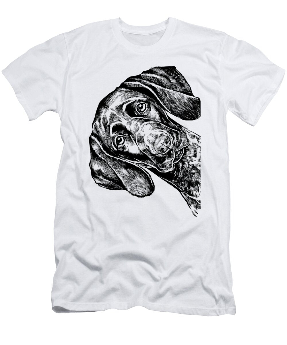 Gsp Mom Gsp Dog Dad My Dog Tilts His Head Just Studi Alex T-Shirt