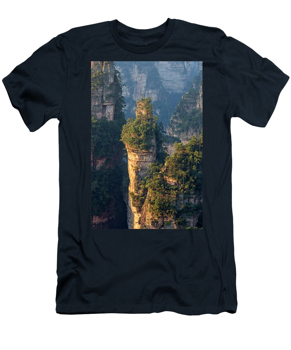 Hallelujah Mountains Zhangjiajie National Forest Park Sylvain Cordier Natureplcom T-Shirt