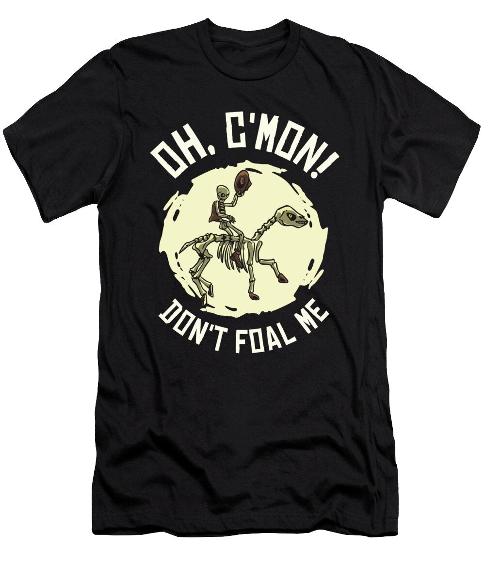 Halloween Cowboy Skeleton Foal Horse Riding Toms Store T-Shirt