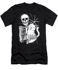 Halloween Skeleton Line Art Cat Drawing Cat Owner Toms Store T-Shirt