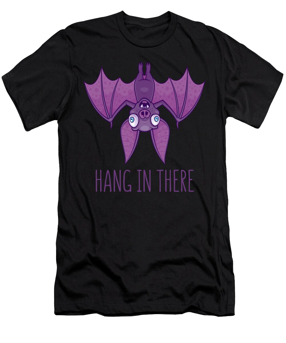 Hang in There Wacky Vampire Bat John Schwegel T-Shirt