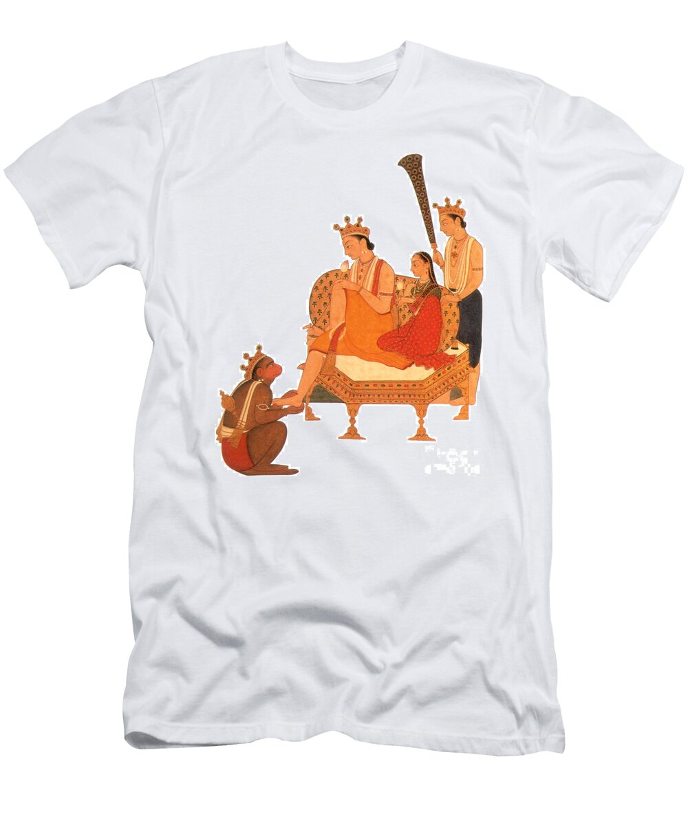 Hanuman Worshipping Rama Photo Researchers T-Shirt