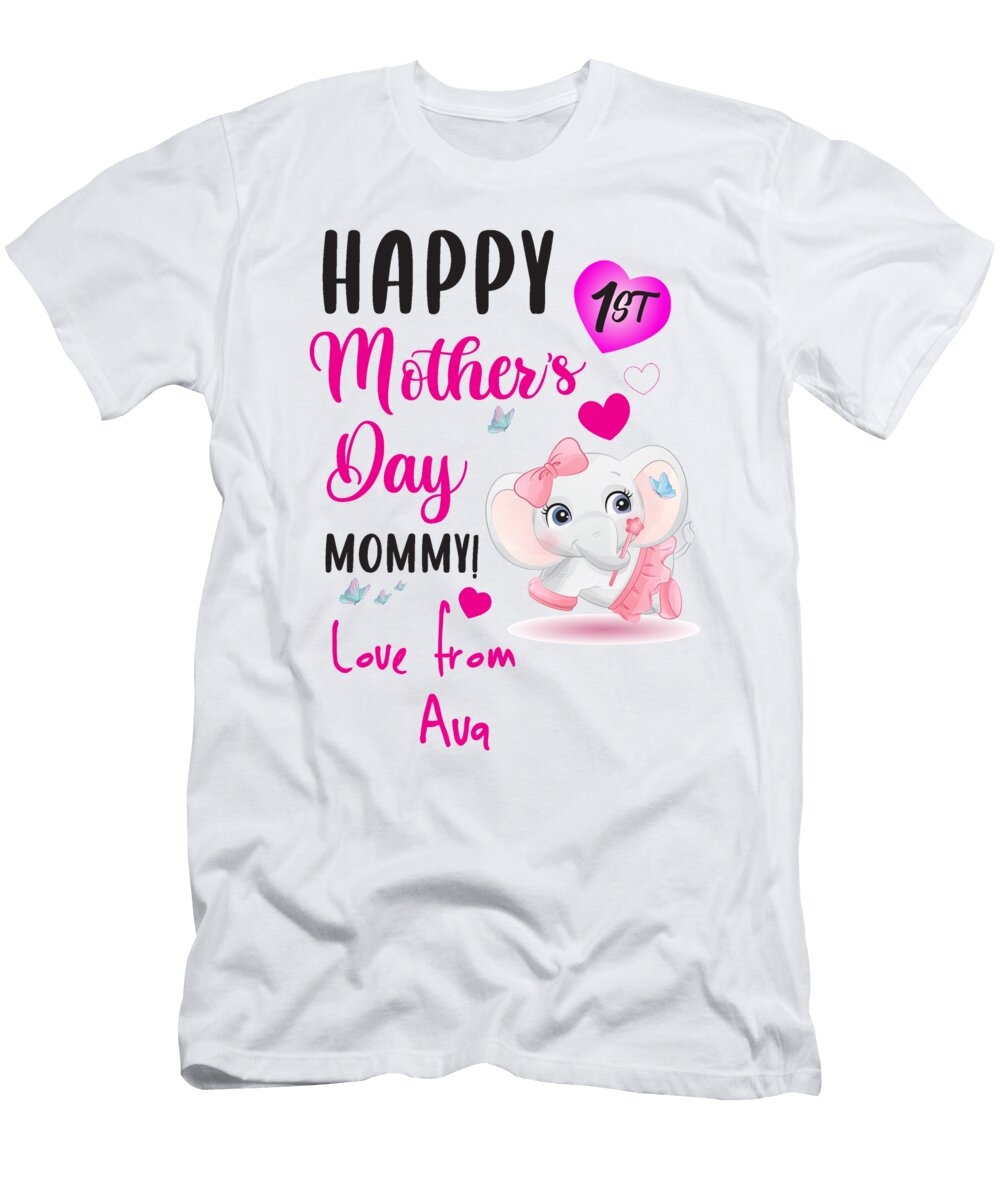 Happy 1st Mothers Day Mommy Love From Ava Licensed Art T-Shirt