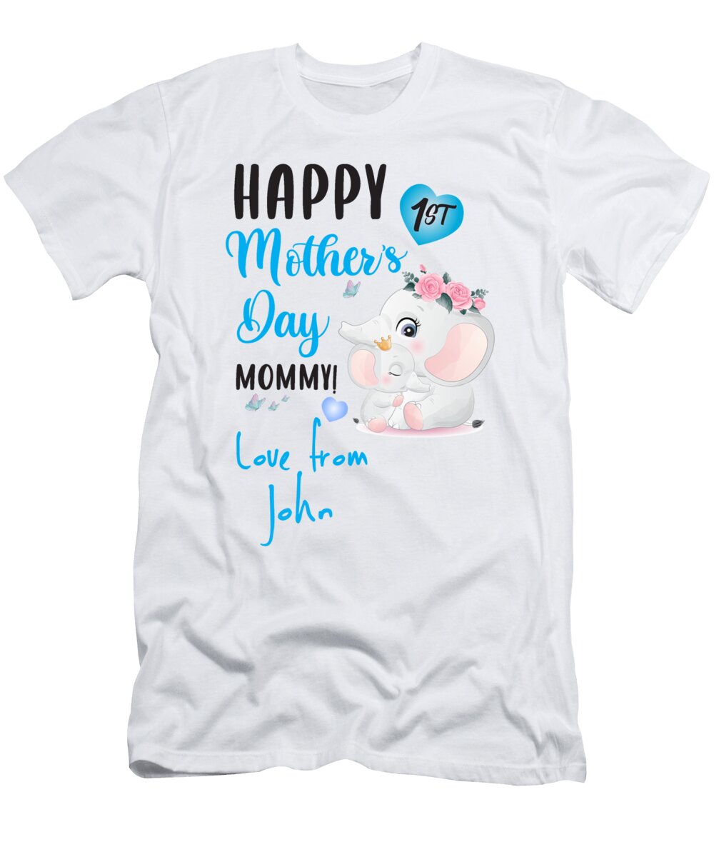Happy 1st Mothers Day Mommy Love From John Licensed Art T-Shirt