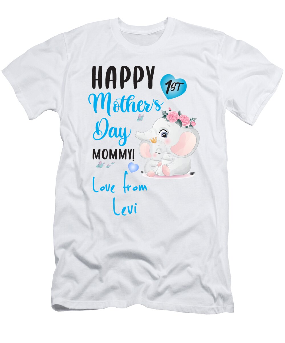 Happy 1st Mothers Day Mommy Love From Levi Licensed Art T-Shirt