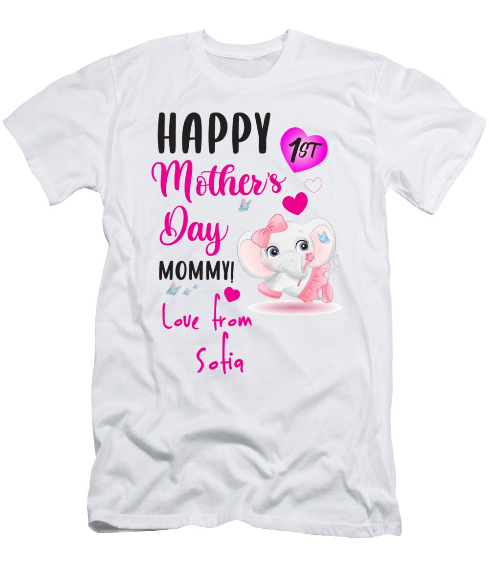 Happy 1st Mothers Day Mommy Love From Sofia Licensed Art T-Shirt