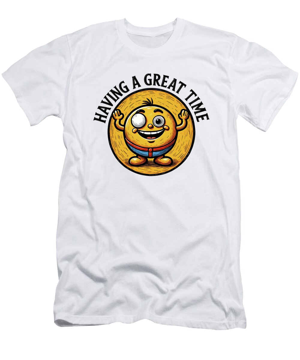 Happy Cartoon Character Illustration Mounir Khalfouf T-Shirt