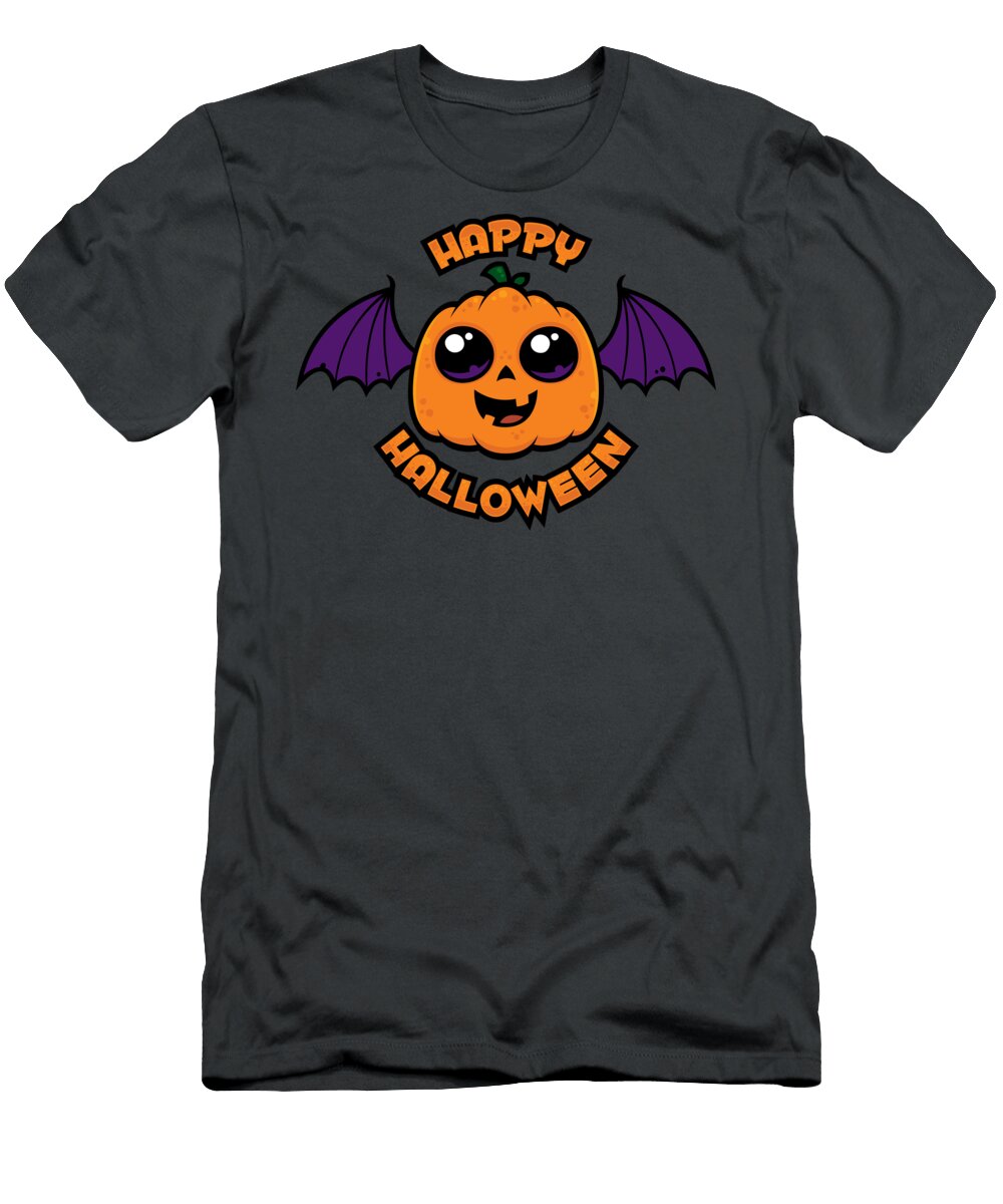 Happy Halloween Kawaii Pumpkin Spooky Cuteness John Schwegel T-Shirt