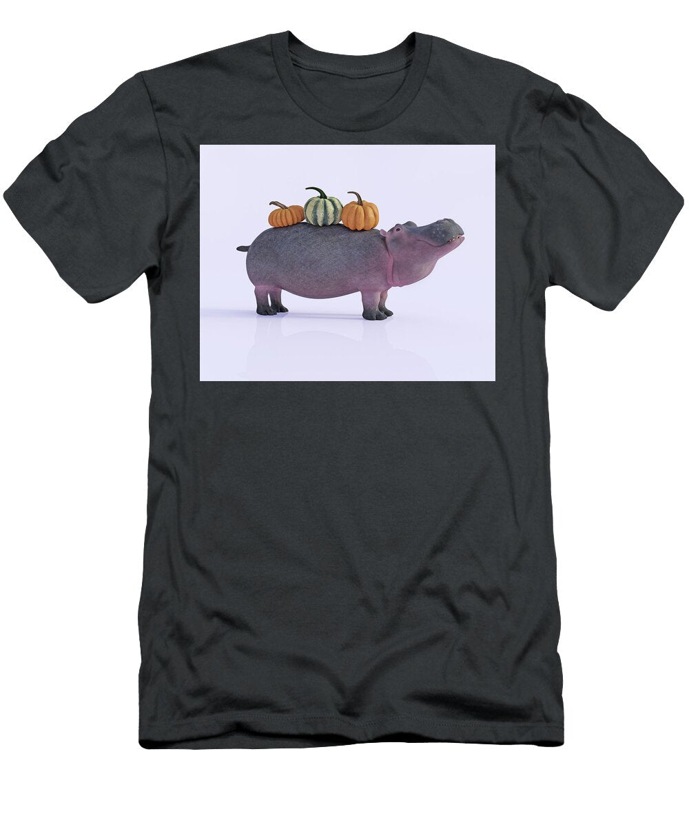 Happy Hippo and Pumpkins Betsy Knapp T-Shirt
