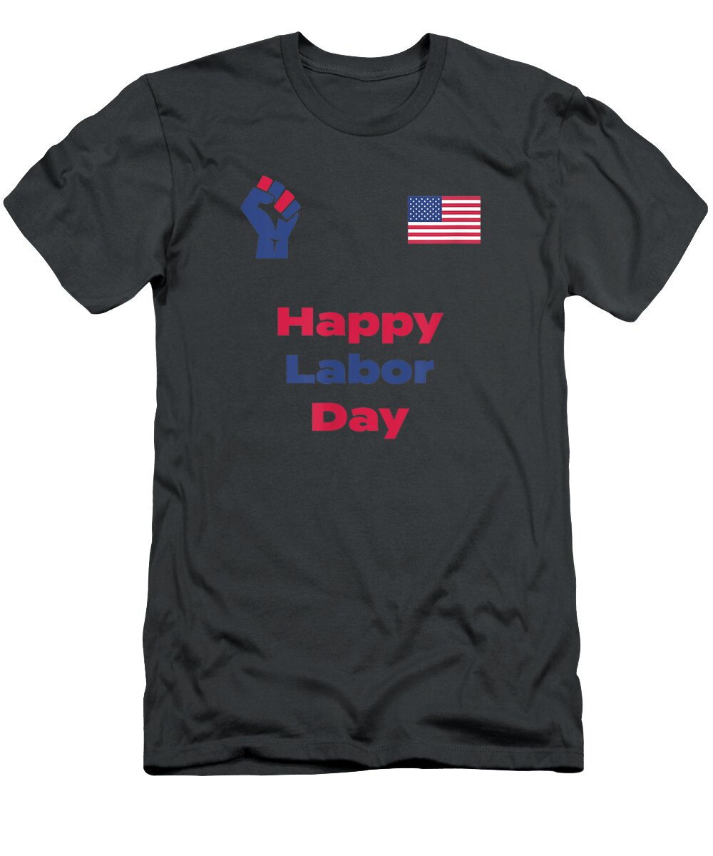 Happy Labor Day USA Flag Men Women Children Labor Day Oghenetejiri5c T-Shirt