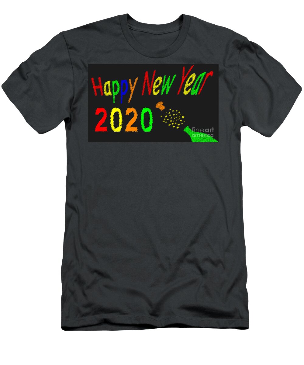 Happy New Year Chalk Board for 2020 Bigalbaloo Stock T-Shirt