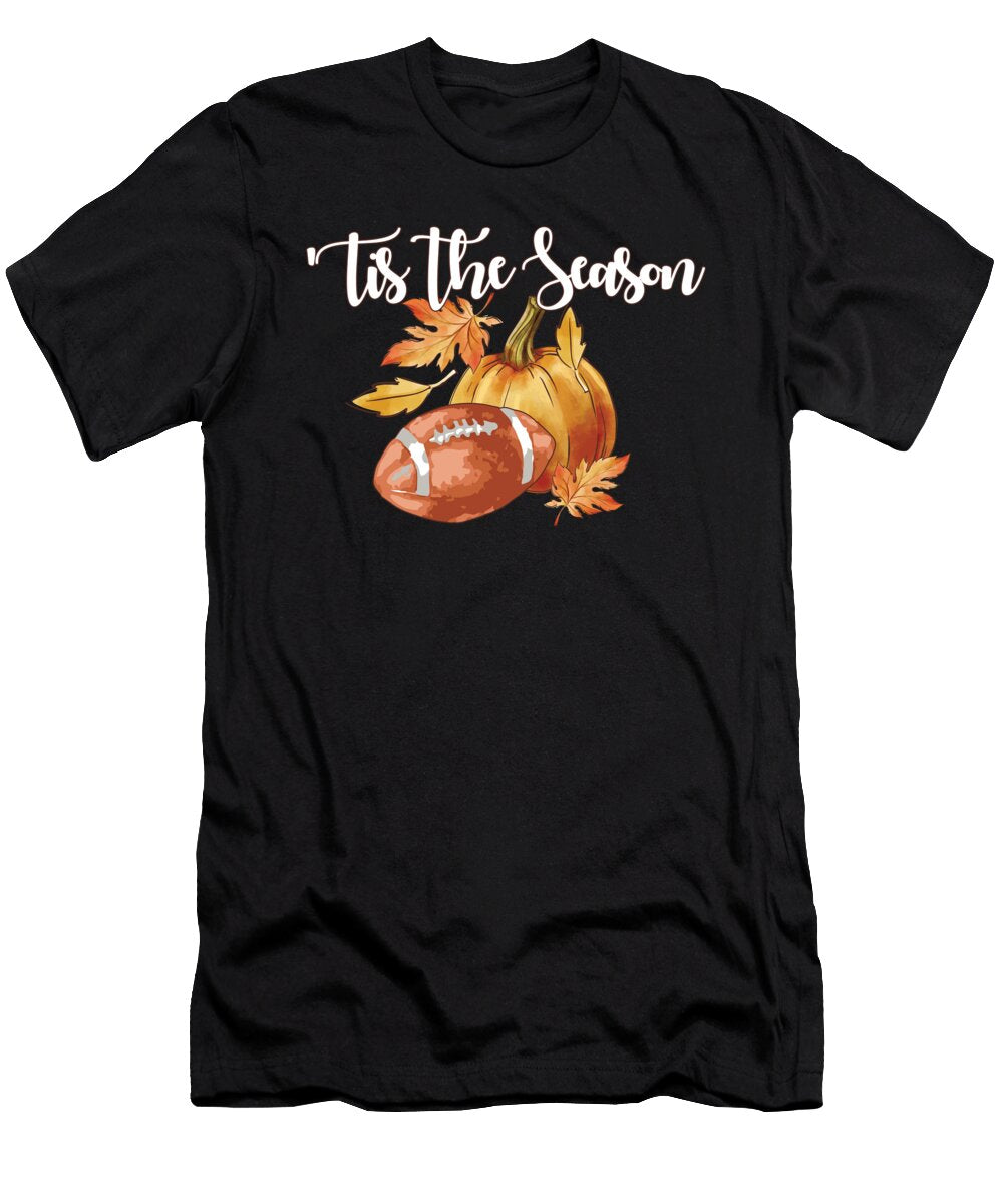 Happy Thanksgiving Pumpkin Spice Football Tis the Season Maximus Designs T-Shirt