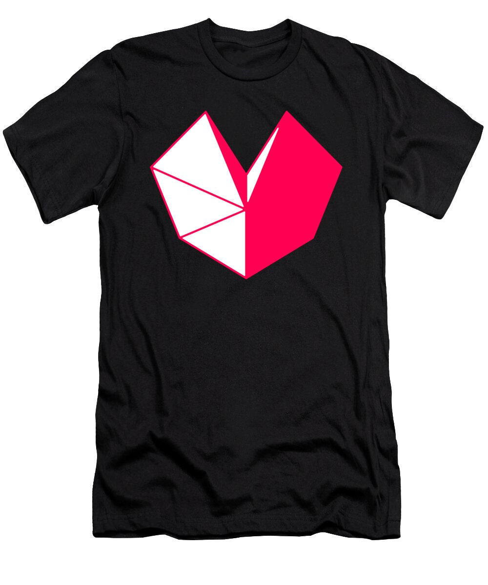 Happy Valentine Geometric Heart Design Tintodesigns T-Shirt