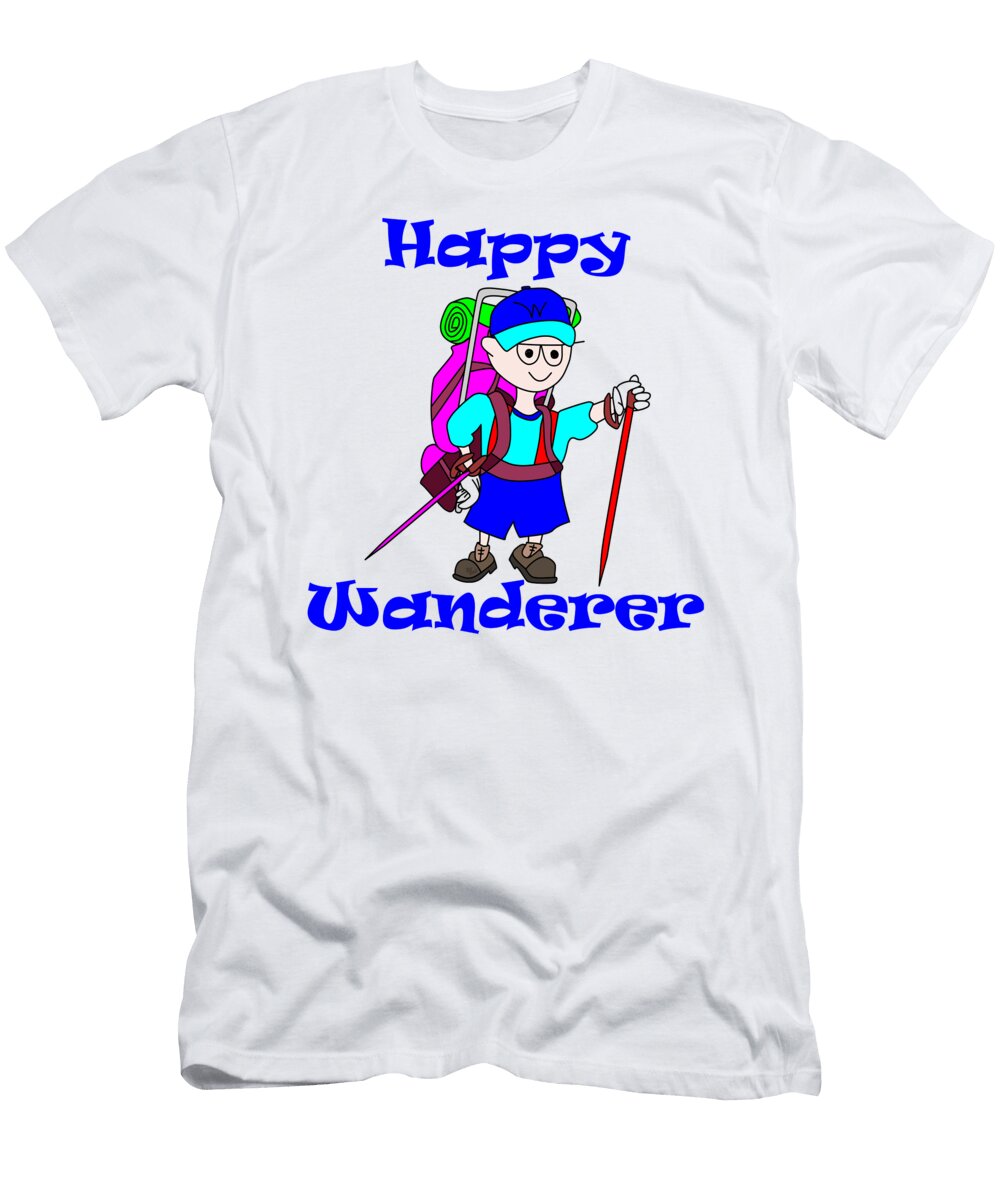 Happy Wanderer Toon Land Bill Ressl T-Shirt