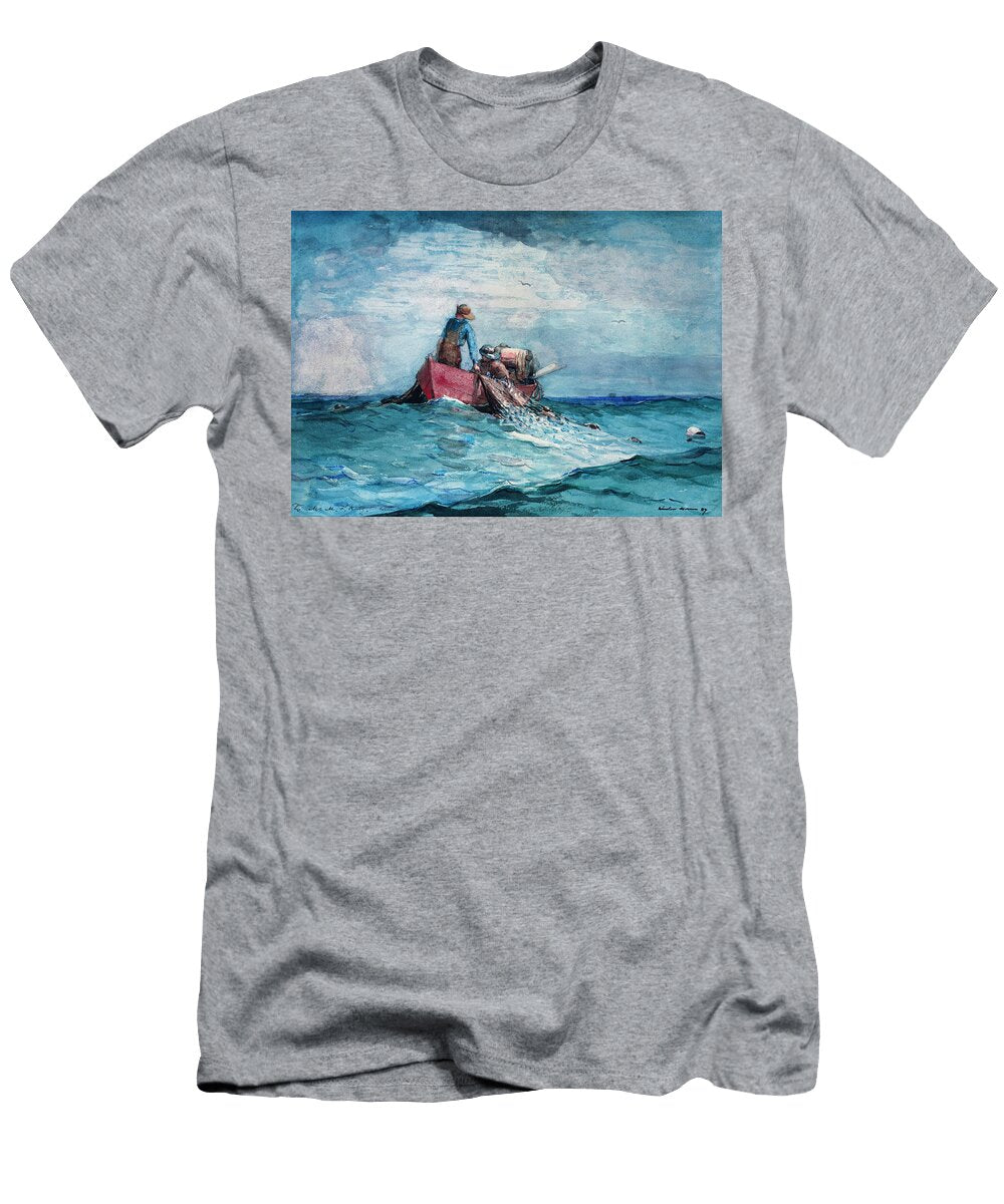 Hauling in the Nets By Winslow Homer 1887 Winslow Homer T-Shirt