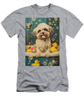 Havanese Dog Frolicking in a Bubbly Bathtub Adrien Efren T-Shirt