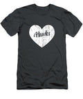 Hawks School Sports Fan Team Spirit Mascot Heart Gift Amar Beth T-Shirt