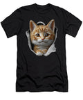 Hello Kitten Adorable Peeking Cat Design Lena Owens T-Shirt
