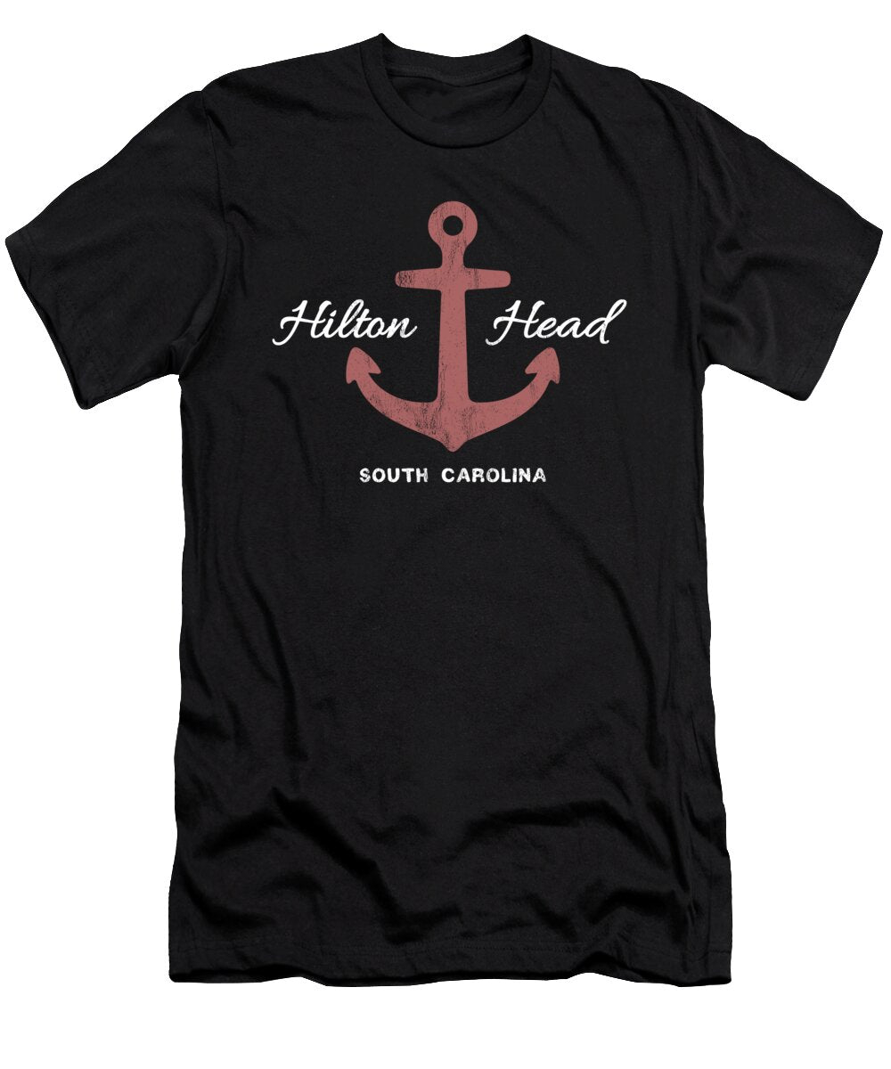 Hilton Head Island Sc South Carolina Anchor Coast Noirty Designs T-Shirt