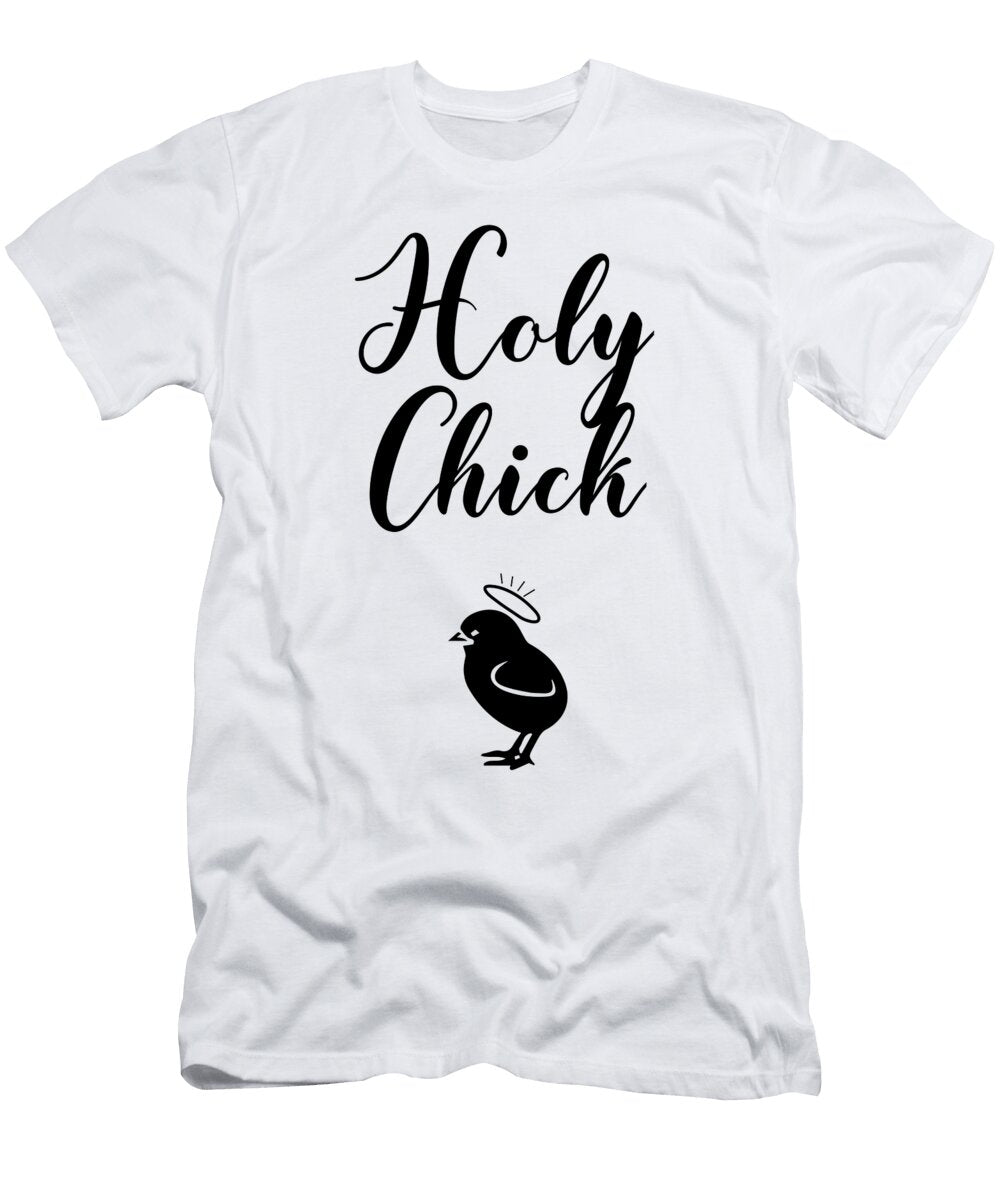 Holy Chick Halo Funny Ironic Pun Church Lover Henry B T-Shirt