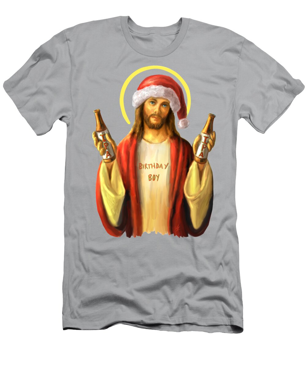 Hoppy Christmas Jesus David Burgess T-Shirt