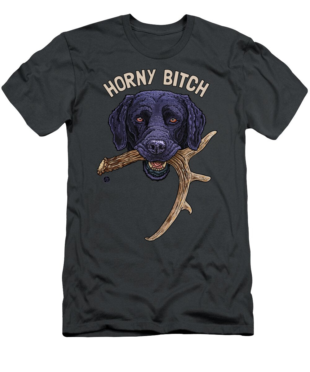 Horny Bitch Black Labrador Retriever David Burgess T-Shirt